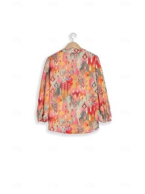 Casual Regular Print Button Down Long Sleeve Shirt - Image 21