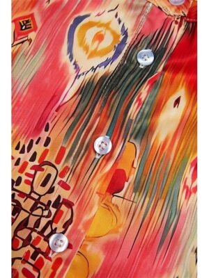 Casual Regular Print Button Down Long Sleeve Shirt - Image 23