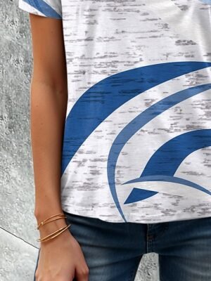 Casual Regular Print Crew Neck Long Sleeve Top - Image 10