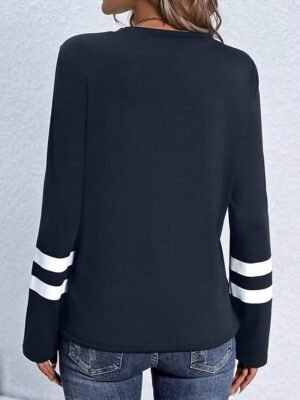 Casual Regular Print Crew Neck Long Sleeve Top - Image 2