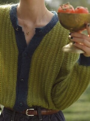 Casual Regular Pure Colour Crew Neck Long Sleeve Cardigan - Image 2