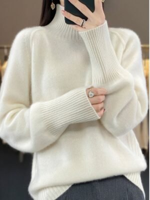 Casual Regular Pure Colour Crew Neck Long Sleeve Jumper - Image 4