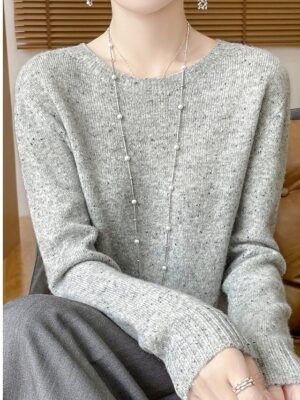 Casual Regular Pure Colour Crew Neck Long Sleeve Jumper - Image 6