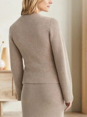 Casual Regular Pure Colour Crew Neck Long Sleeve Cardigan - Image 6