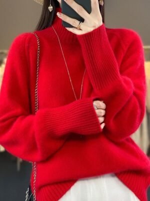 Casual Regular Pure Colour Crew Neck Long Sleeve Jumper - Image 6