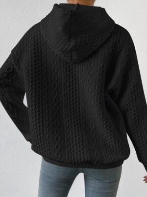 Casual Regular Pure Colour Hooded Long Sleeve Sweater - Image 2
