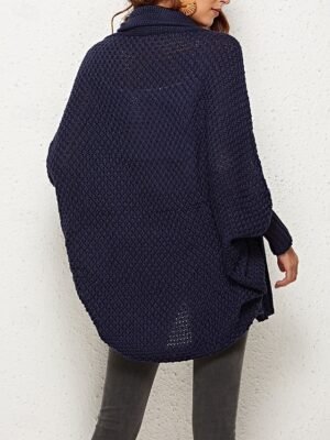 Casual Regular Pure Colour Open Front Long Sleeve Cardigan - Image 7