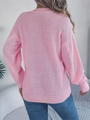 Casual Regular Pure Colour V Neck Long Sleeve Cardigan - Image 2