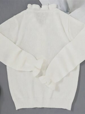 Casual Regular Pure V Neck Long Sleeve Knit Top - Image 2