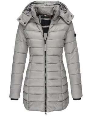 Casual Regular Solid Colour Full Zip Long Sleeve Parka - Image 11