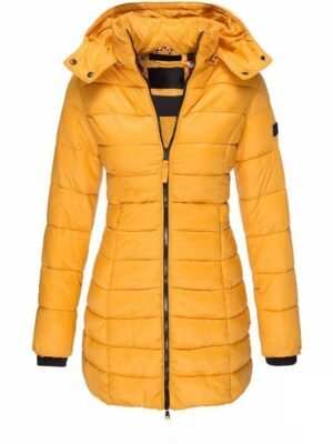 Casual Regular Solid Colour Full Zip Long Sleeve Parka - Image 2