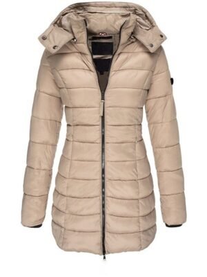 Casual Regular Solid Colour Full Zip Long Sleeve Parka - Image 9