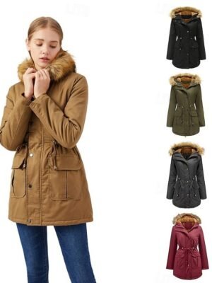Casual Regular Solid Colour Hoodie Zipper Long Sleeve Coat - Image 1