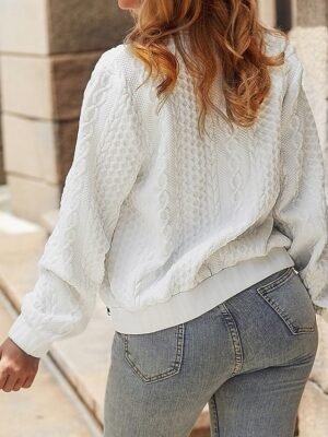 Casual Regular Solid Colour Jacket - Image 3
