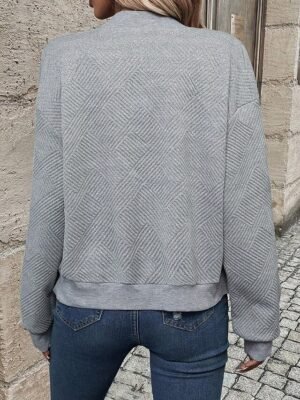 Casual Regular Solid V Neck Long Sleeve Coat - Image 5