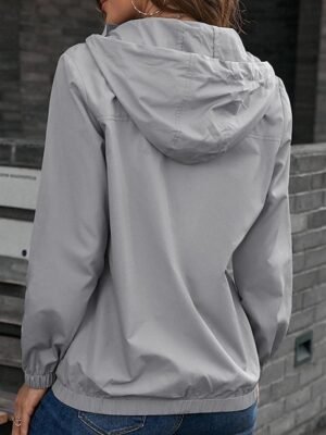 Casual Regular Solid Zipper Long Sleeve Jacket - Image 2