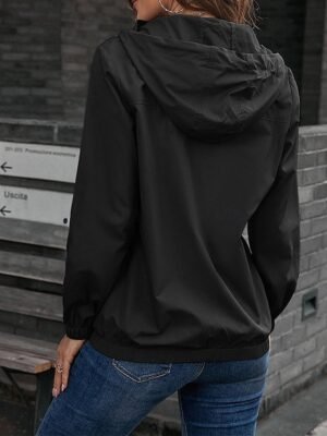 Casual Regular Solid Zipper Long Sleeve Jacket - Image 7