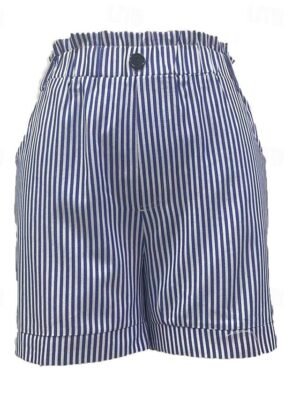 Casual Regular Striped Mid-Rise Side Pocket Summer Shorts - Image 4