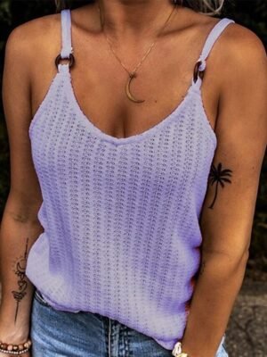 Casual Regular V Neck Sleeveless Camisole - Image 5