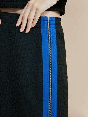 Casual Relaxed Colour Block Round Neck Set - Image 10