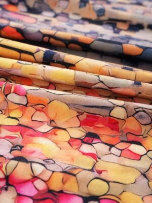Casual Relaxed Fit Mosaic V Neck Sleeveless Flowy Tank Top - Image 8