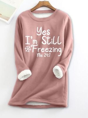 Casual Relaxed Letter Crew Neck Long Sleeve Long Two Piece Set - Image 3