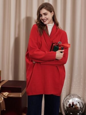 Casual Ribbed Solid Long Sleeve Cardigan - Image 2