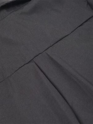 Casual Shift Pure Colour Shirt Collar Long Sleeve Midi Dress - Image 7