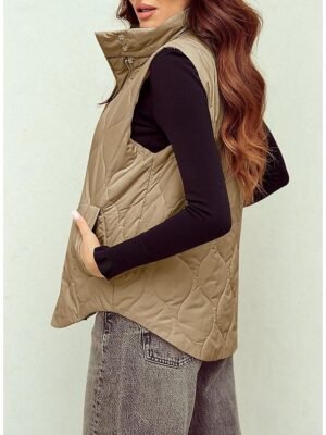 Casual Short Fleece Lapel Cotton-Padded Jacket - Image 2