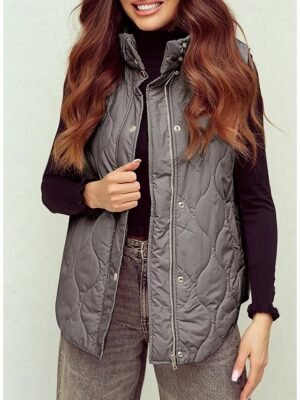 Casual Short Fleece Lapel Cotton-Padded Jacket - Image 5