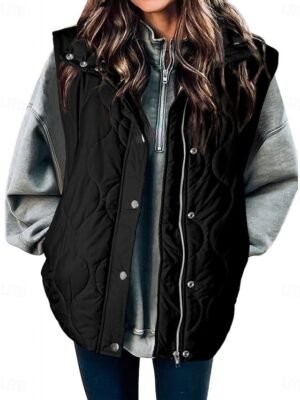 Casual Short Fleece Lapel Cotton-Padded Jacket - Image 6