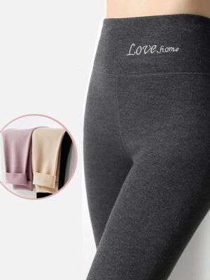 Casual Skinny Plain High Waist Ankle-Length Leggings - Image 3