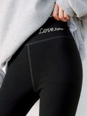 Casual Skinny Plain High Waist Ankle-Length Leggings - Image 5