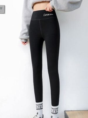 Casual Skinny Plain High Waist Ankle-Length Leggings - Image 6