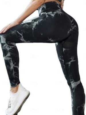 Casual Slim Graphic Print High Waist Full Length Leggings - Image 2