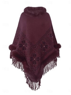 Casual Soft Argyle Turtleneck 3/4 Sleeve Long Sweater - Image 10