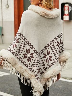 Casual Soft Argyle Turtleneck 3/4 Sleeve Long Sweater - Image 2