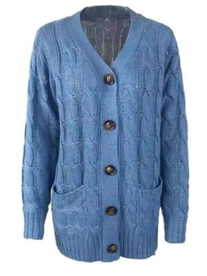 Casual Soft Solid Open Front Long Sleeve Tunic Cardigan - Image 3