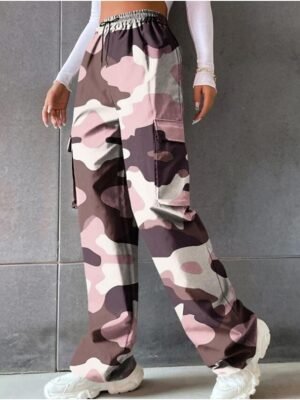 Casual Sporty Camouflage Natural Full Length Athleisure Pants - Image 13