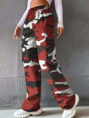 Casual Sporty Camouflage Natural Full Length Athleisure Pants - Image 5