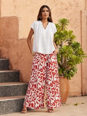 Casual Straight Full Length Pants - Image 1