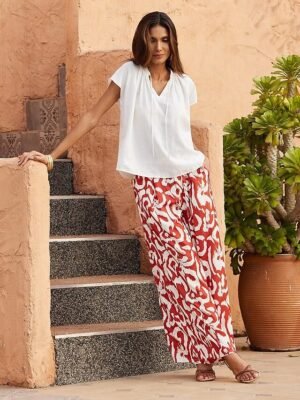 Casual Straight Full Length Pants - Image 3