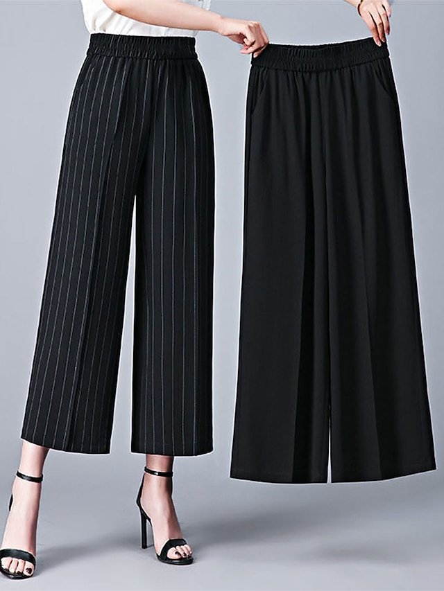 Casual Street High Rise Wide Leg Full Length Trousers - Image 1