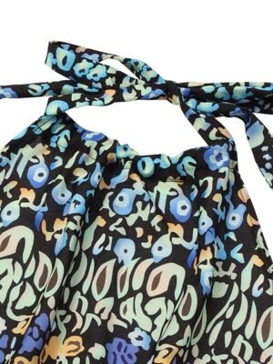 Casual Swing Polka Dot Halter Sleeveless Maxi Dress - Image 13