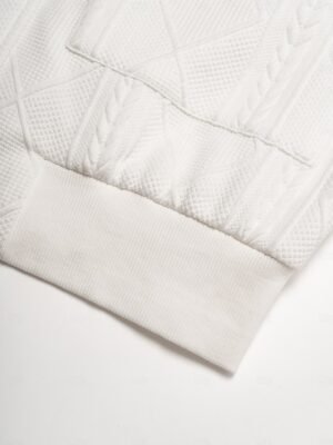 Casual Textured Crew Neck Raglan Sleeve Bomber Jacket - Image 12