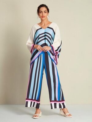 Casual Wide Leg Satin Maxi Pants - Image 3