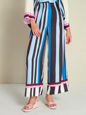 Casual Wide Leg Satin Maxi Pants - Image 5