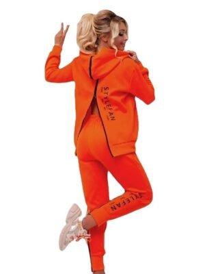 Casual Winter Patchwork Hoodie Long Sleeve Tracksuit - Image 11