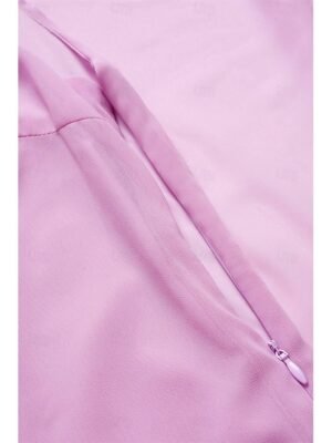 Chic Relaxed Fit Pastel Pink Round Neck Batwing Sleeve Above Knee Dress - Image 22