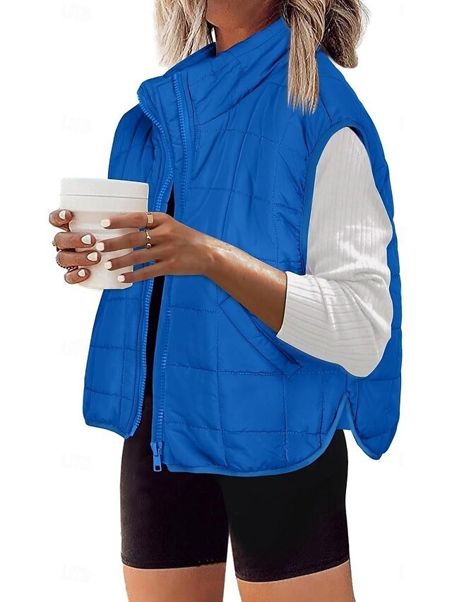 Chic Relaxed Plain V Neck Sleeveless Vest - Image 2